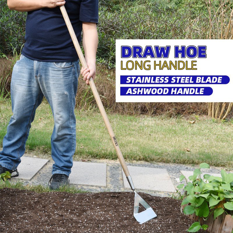 wooden long handle dutch hoe